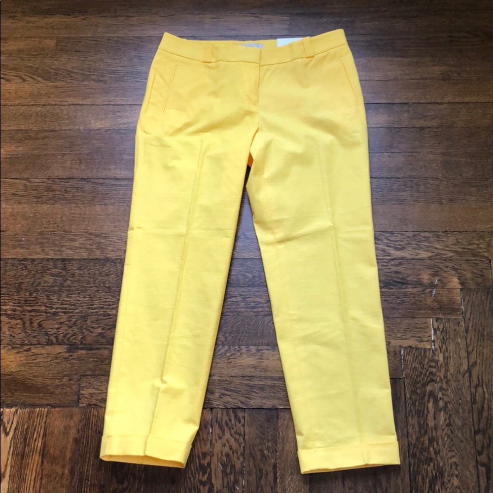 NWT Ann Taylor LOFT Marisa Yellow Ankle Pants